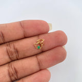 Dije Oso Figura Esmeralda 0.35gr / 1cm / Oro Amarillo 18K %