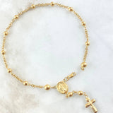 Tobillera Denario Virgen Milagrosa 5.1gr / 25cm / Oro Amarillo 18K