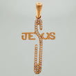 Dije Cruz Jesus 2.3gr / 3.6cm / Oro Rosa 18K $