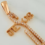 Dije Cruz Jesus 2.3gr / 3.6cm / Oro Rosa 18K $