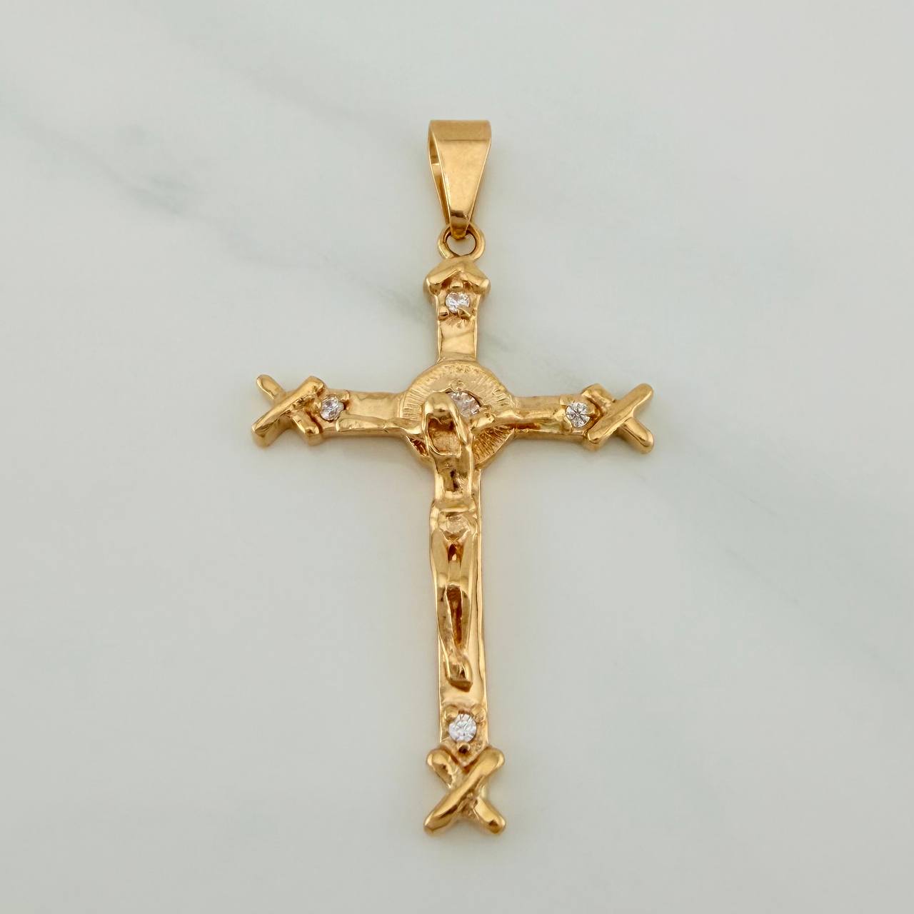Dije Cruz Cristo X 4.1gr / 4.4cm / Oro Amarillo 18K