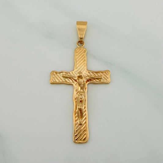 Dije Cruz Cristo 2.7gr / 4cm / Oro Amarillo 18K