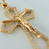 Dije Cruz Cristo Gotica 2.35gr / 3.5cm / Oro Amarillo 18K