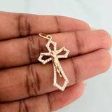 Dije Cruz Cristo Gotica 2.35gr / 3.5cm / Oro Amarillo 18K