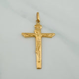 Dije Cruz Cristo 1.4gr / 4.1cm / Oro Amarillo 18K $