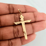 Dije Cruz Cristo 1.4gr / 4.1cm / Oro Amarillo 18K $