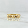 Anillo Trio De Bolas 1.7gr / T7 1/4 / 5mm Bolas Diamantadas Oro Amarillo 18K