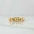 Anillo Trio De Bolas 1.4gr / T7 1/4 / 5mm Bolas Diamantadas Dos Oros Amarillo Rosa 18K