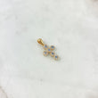 Dije Cruz Tupida 1.8gr / 2.3cm / Circones Blancos Azules Oro Amarillo ©