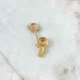 Dije Astronauta Saturno 8.9gr / 5.5cm / Circones Negros Blancos Dos Oros Amarillo Blanco ©