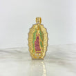 Dije Virgen de Guadalupe 17.85gr / 6.3cm / Silueta Circones Blancos Verdes Fucsias Oro Amarillo