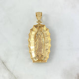 Dije Virgen de Guadalupe 18.1gr / 6.3cm / Silueta Circones Blancos Azules Fucsias Oro Amarillo