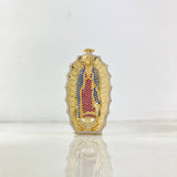 Dije Virgen de Guadalupe 18.1gr / 6.3cm / Silueta Circones Blancos Azules Fucsias Oro Amarillo