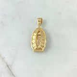 Dije Virgen de Guadalupe 6.4gr / 4.8cm / Silueta Lisa Circones Blancos Verdes Fucsias Oro Amarillo