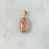 Dije Virgen de Guadalupe 5.05gr / 3.6cm / Silueta Circones Azules Fucsias Dos Oros Blanco Rosa