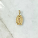 Dije Virgen de Guadalupe 5.3gr / 3.6cm / Silueta Circones Blancos Verdes Fucsias Oro Amarillo