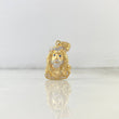 Dije Rostro Cristo 5.55gr / 3.3cm / Circones Azules Blancos Dos Oros Amarillo Blanco