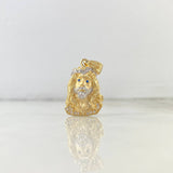 Dije Rostro de Cristo 5.7gr / 3.3cm / Circones Azules Blancos Dos Oros Amarillo Blanco