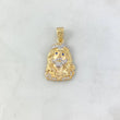 Dije Rostro de Cristo 5.7gr / 3.3cm / Circones Azules Blancos Dos Oros Amarillo Blanco