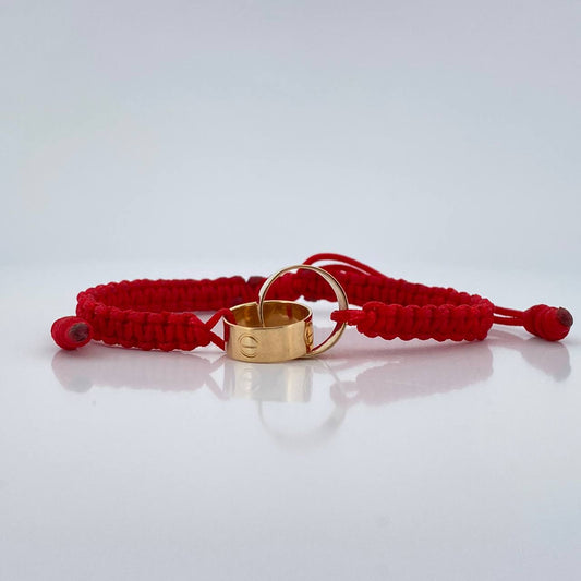 Pulsera Roja Tornillo 2.75gr / Oro Amarillo $