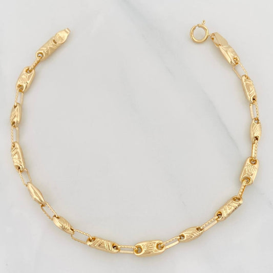 Pulso Rustico Corona 4.1g / 19.5cm / 4.1mm Oro Amarillo 18K