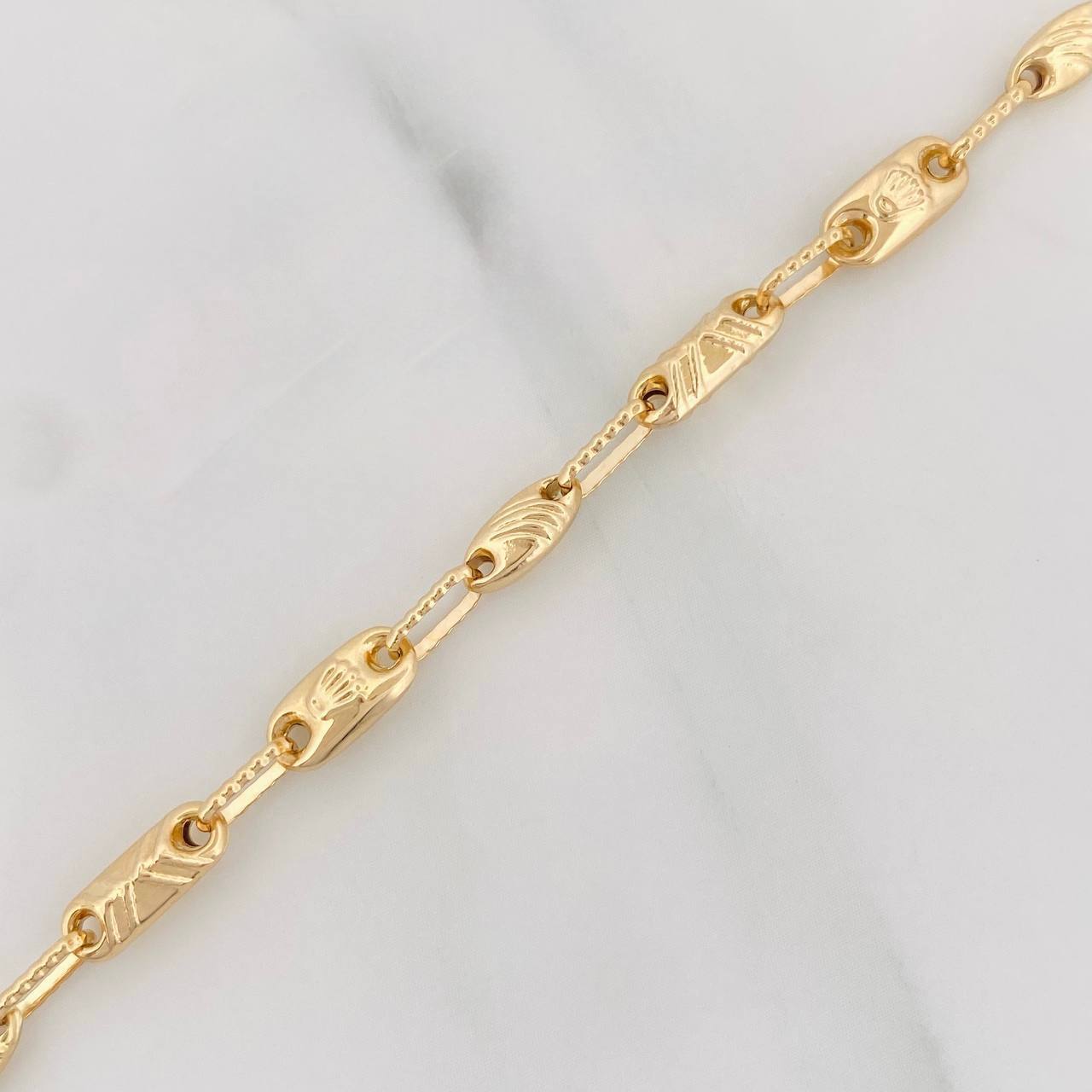 Pulso Rustico Corona 4.1g / 19.5cm / 4.1mm Oro Amarillo 18K