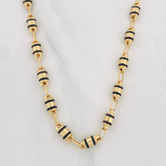 Cadena Rustica Barril 13.65g / 60cm / 4.4mm Oro Amarillo 18K