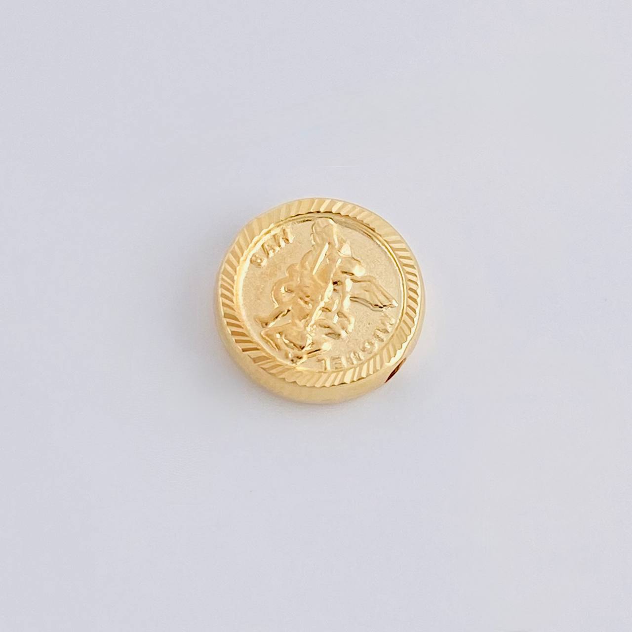 Herraje San Miguel Arcángel Mate 0.7g / 1.2cm Oro Amarillo 18K