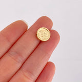 Herraje San Miguel Arcángel Mate 0.7g / 1.2cm Oro Amarillo 18K