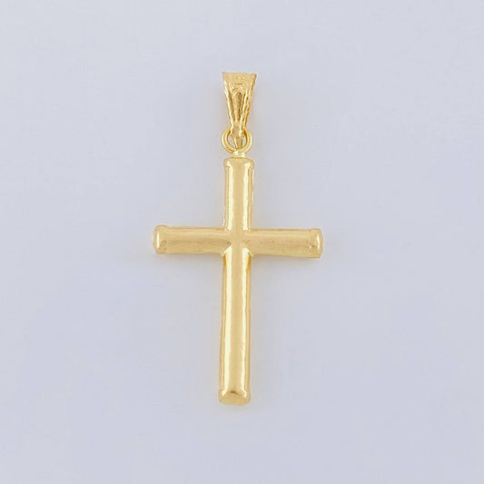 Dije Cruz Lisa 1.1g / 3.5cm Oro Amarillo 18K