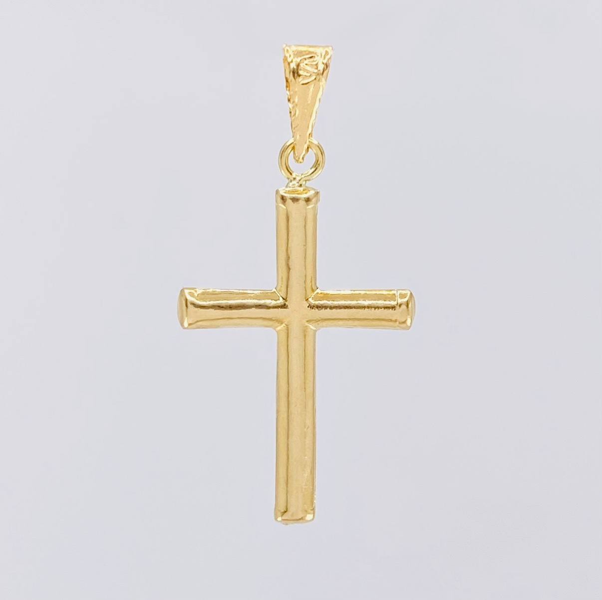 Dije Cruz Lisa 1.1g / 3.5cm Oro Amarillo 18K