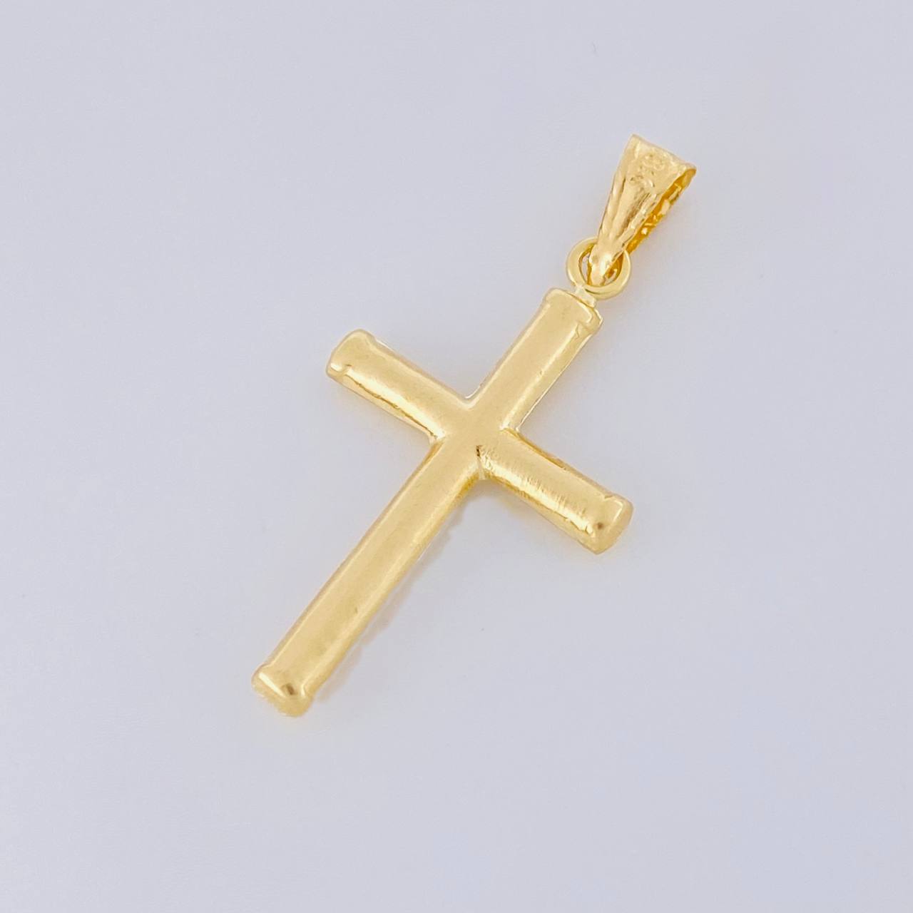 Dije Cruz Lisa 1.05g / 3.5cm Oro Amarillo 18K