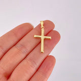 Dije Cruz Lisa 1.05g / 3.5cm Oro Amarillo 18K