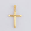 Dije Cruz Puntas Planas Lisa 0.95g / 3.6cm Oro Amarillo 18K