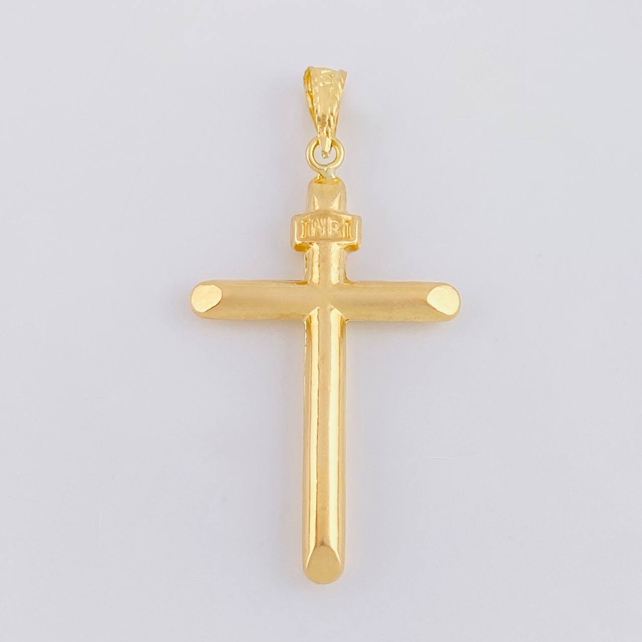 Dije Cruz Puntas Planas 1.55g / 4.4cm Oro Amarillo 18K