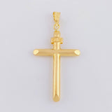 Dije Cruz Puntas Planas 1.55g / 4.4cm Oro Amarillo 18K