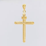 Dije Cruz Puntas Planas 1.55g / 4.4cm Oro Amarillo 18K