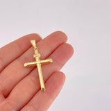 Dije Cruz Puntas Planas 1.55g / 4.4cm Oro Amarillo 18K