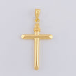 Dije Cruz Puntas Planas 1.25g / 3.9cm Oro Amarillo 18K