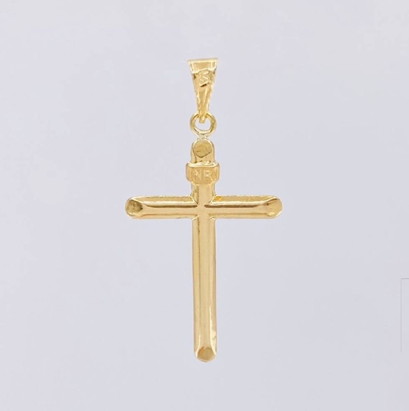 Dije Cruz Puntas Planas 1.25g / 3.9cm Oro Amarillo 18K