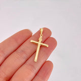 Dije Cruz Puntas Planas 1.25g / 3.9cm Oro Amarillo 18K