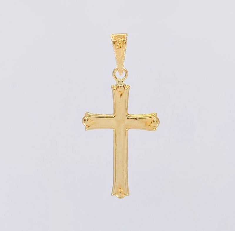 Dije Cruz Cuatro Destellos 0.95g / 3.5cm Oro Amarillo 18K