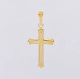 Dije Cruz Cuatro Destellos 0.95g / 3.5cm Oro Amarillo 18K
