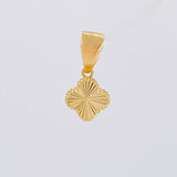 Dije Trébol Diamantado 0.45g / 1.3cm Oro Amarillo 18K
