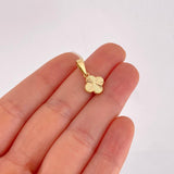 Dije Trébol Diamantado 0.95g / 1.8cm Oro Amarillo 18K