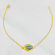 Pulso Modulable Aro Seguido Virgen Milagrosa 1.8g / 18.2cm - 16.6cm / 0.86mm Oro Amarillo 18K