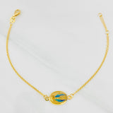 Pulso Modulable Aro Seguido Virgen Milagrosa 1.8g / 18.2cm - 16.6cm / 0.86mm Oro Amarillo 18K