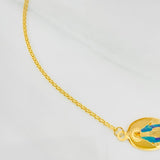 Pulso Modulable Aro Seguido Virgen Milagrosa 1.8g / 18.2cm - 16.6cm / 0.86mm Oro Amarillo 18K
