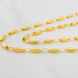 Cadena Eslabón Texturizado 13.85g / 65cm / 3.5mm Oro Amarillo 18K