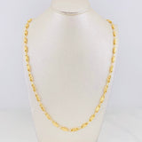 Cadena Eslabón Texturizado 13.85g / 65cm / 3.5mm Oro Amarillo 18K